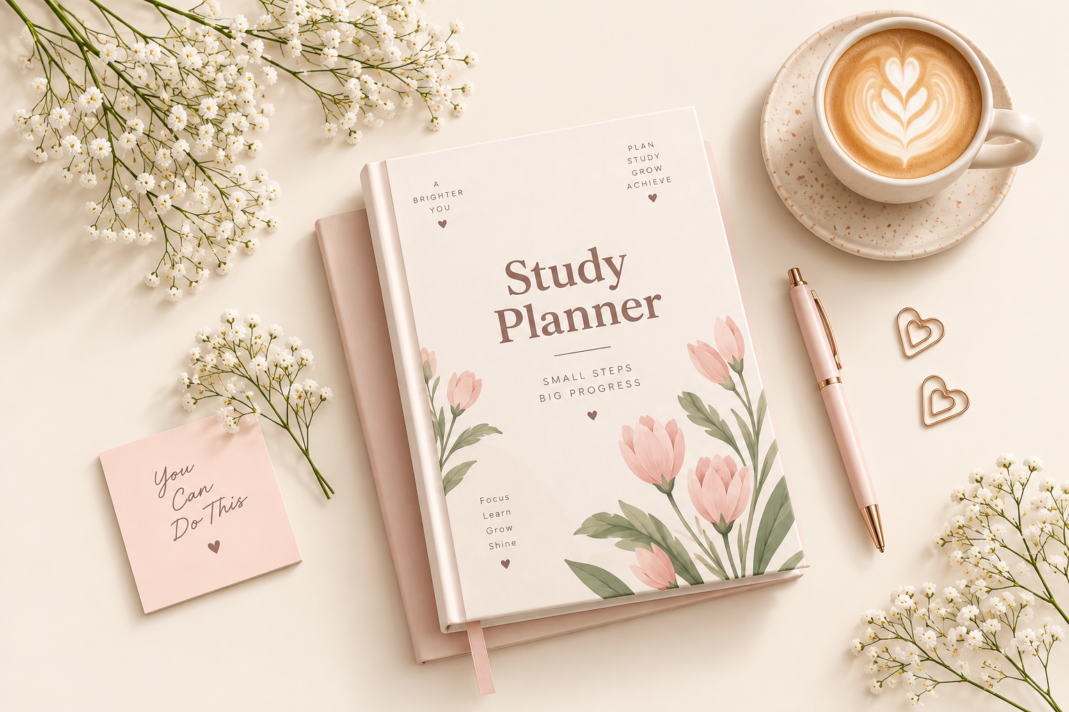 Aesthetic study planner printable