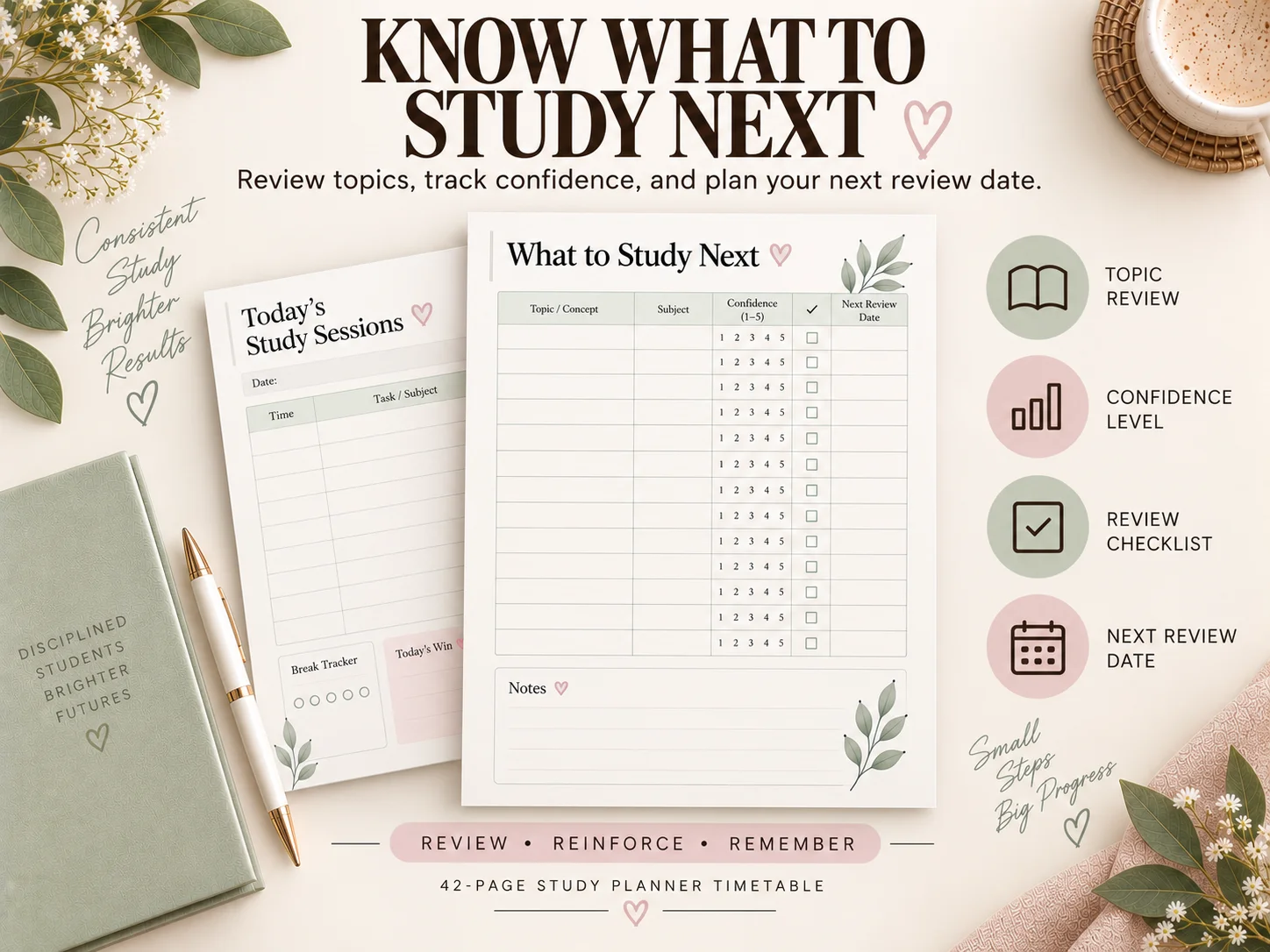 Student Study Planner Timetable Printable PDF | Subject & Study Schedule Planner - Image 8