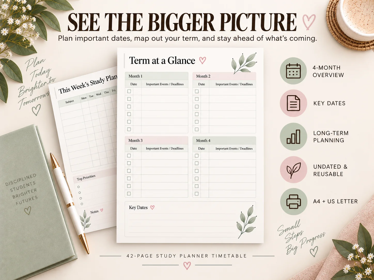 Student Study Planner Timetable Printable PDF | Subject & Study Schedule Planner - Image 9