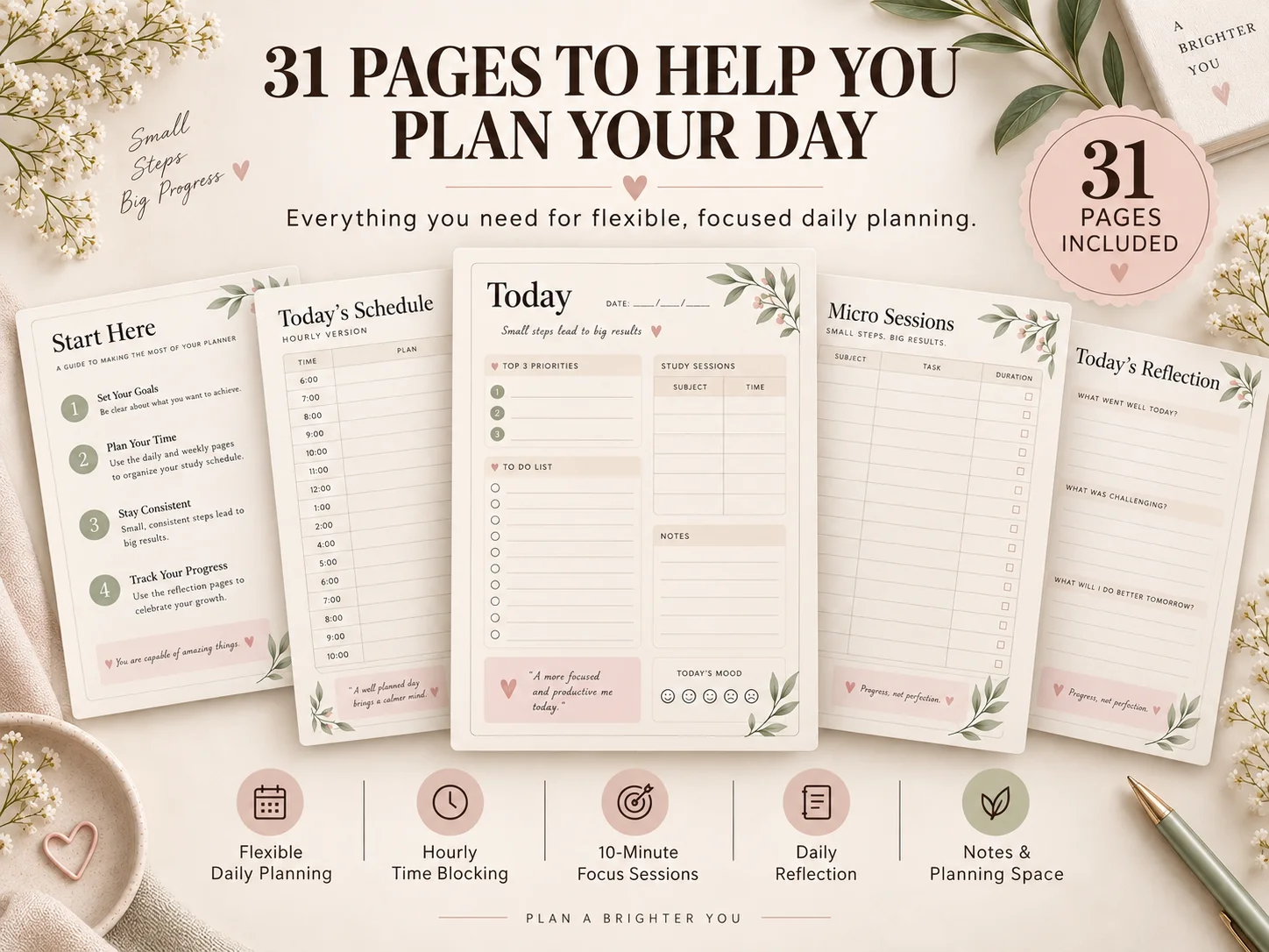 Daily Study Planner | Printable Study Planner for Students | A4 & US Letter | 40 Pages | Instant Digital Download - Image 7