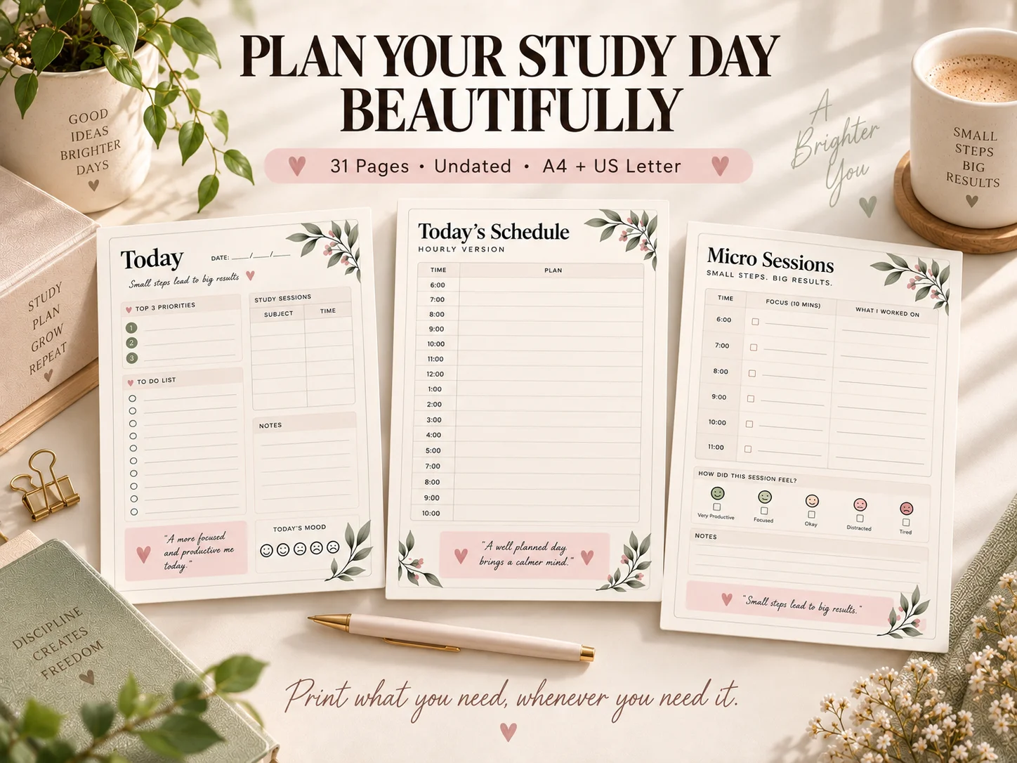 Daily Study Planner | Printable Study Planner for Students | A4 & US Letter | 40 Pages | Instant Digital Download - Image 13