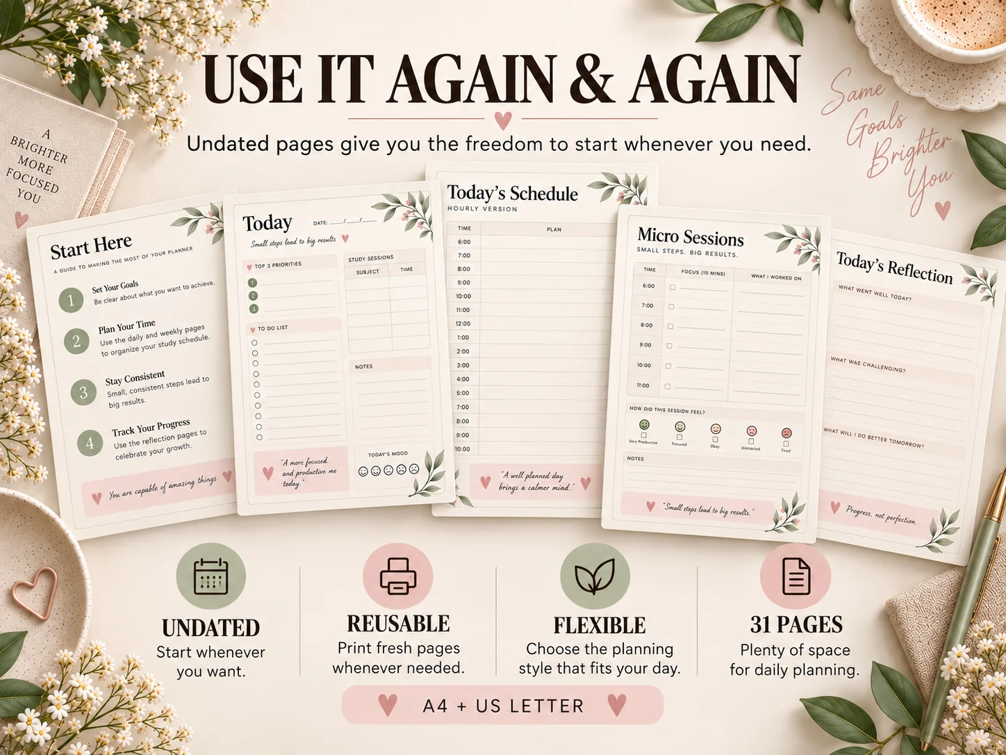 Daily Study Planner | Printable Study Planner for Students | A4 & US Letter | 40 Pages | Instant Digital Download - Image 12