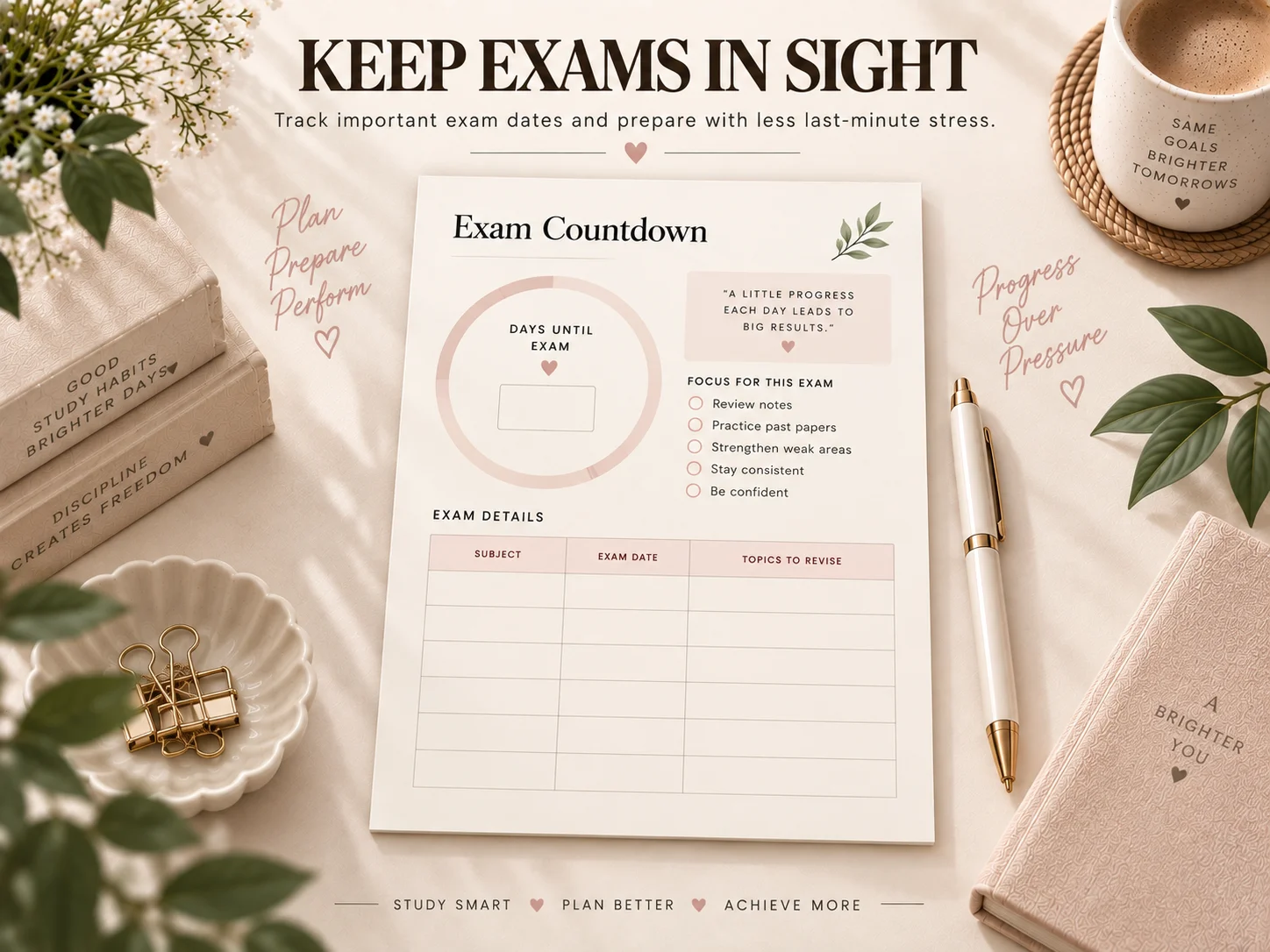 Study Planner Printable — Undated Student Planner for Assignments, Revision & Exams - Image 9