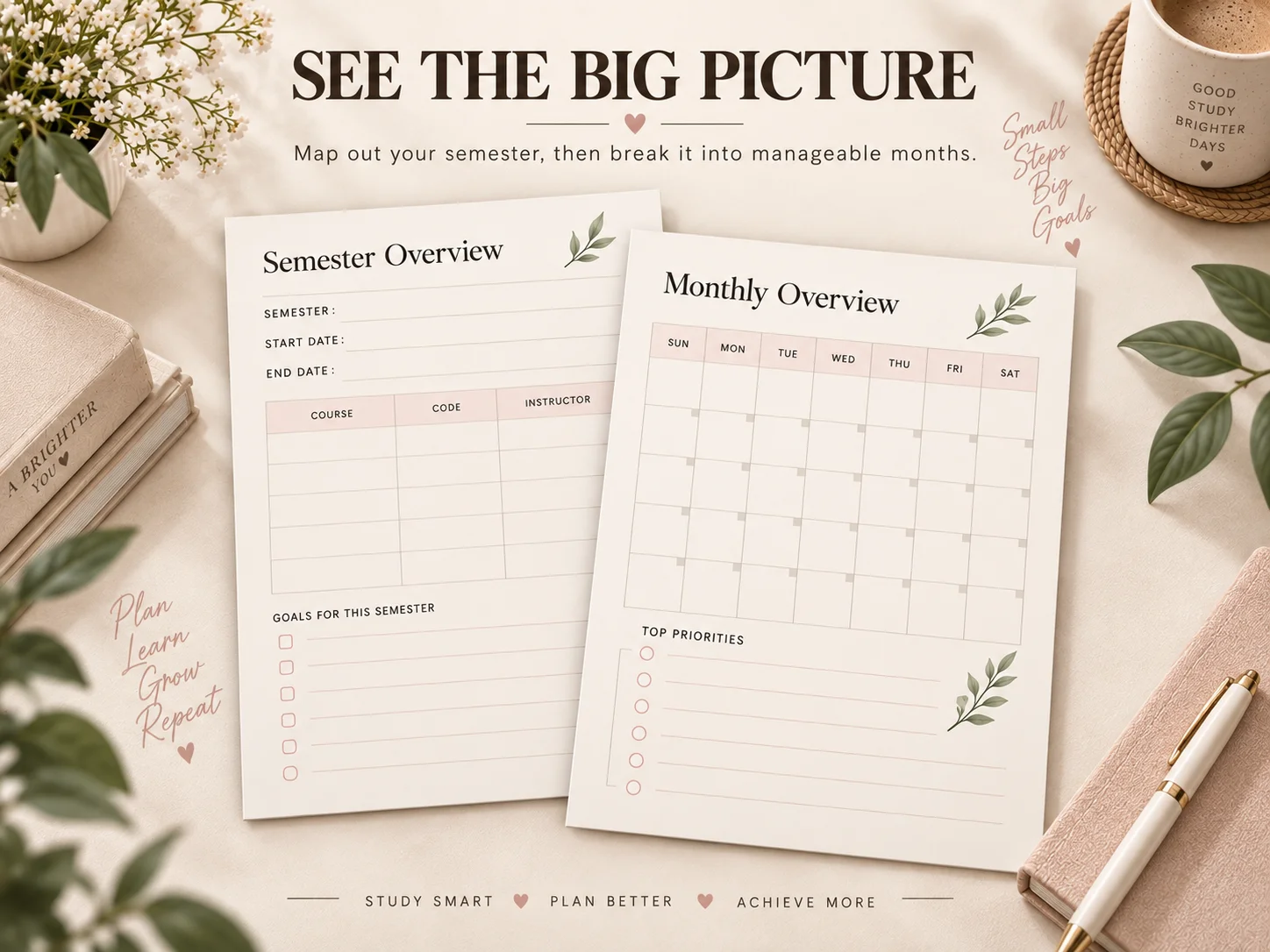 Study Planner Printable — Undated Student Planner for Assignments, Revision & Exams - Image 5