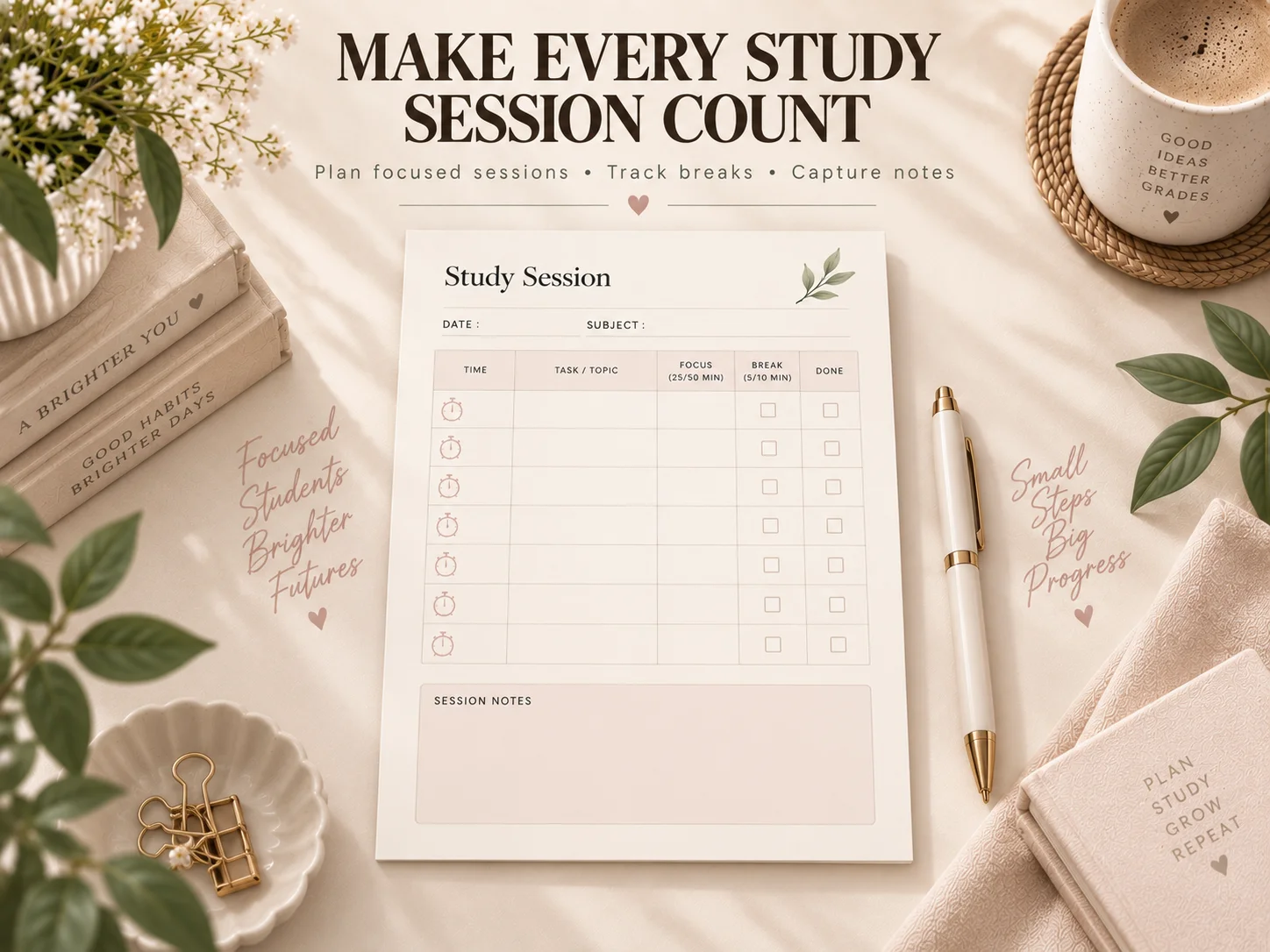 Study Planner Printable — Undated Student Planner for Assignments, Revision & Exams - Image 7
